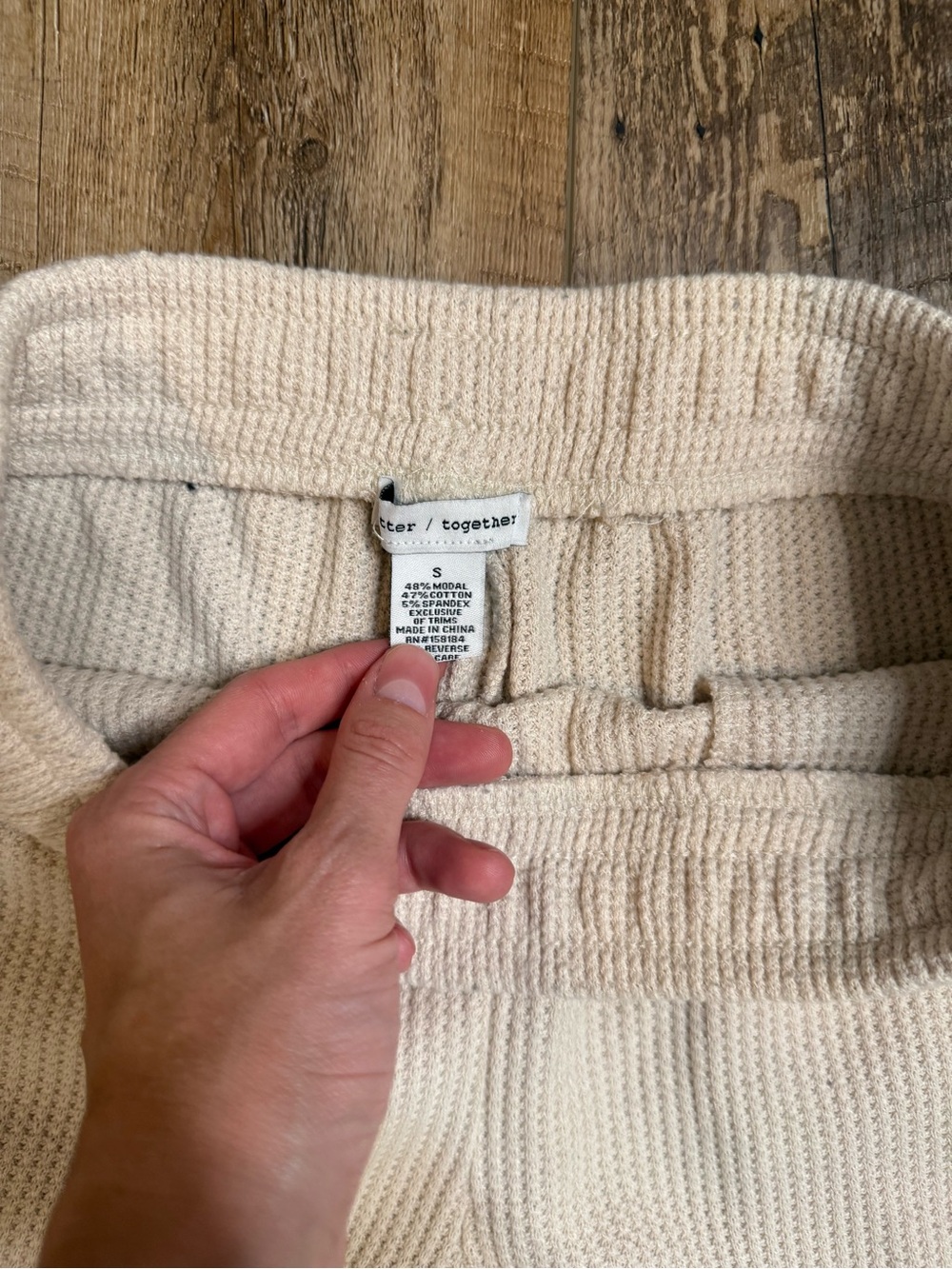 Waffle Knit Cargo Joggers, Size Small - Picture 3 of 3